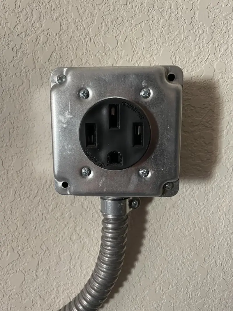NEMA 14-50 outlet installed for Smart Home Electrical in St. Francis